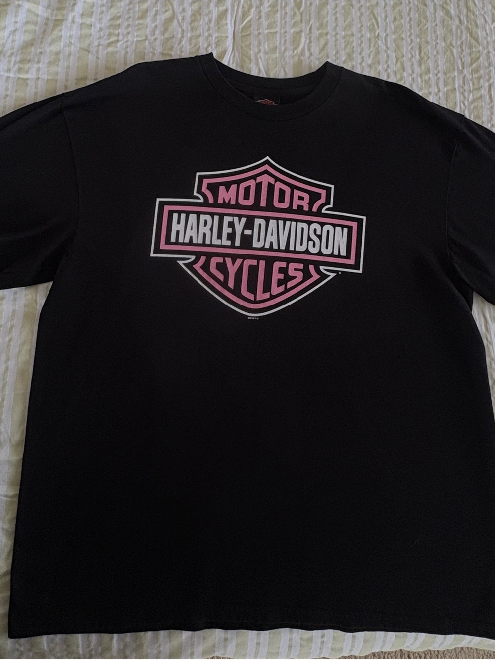 Harley-Davidson Black T-Shirt with Pink Logo